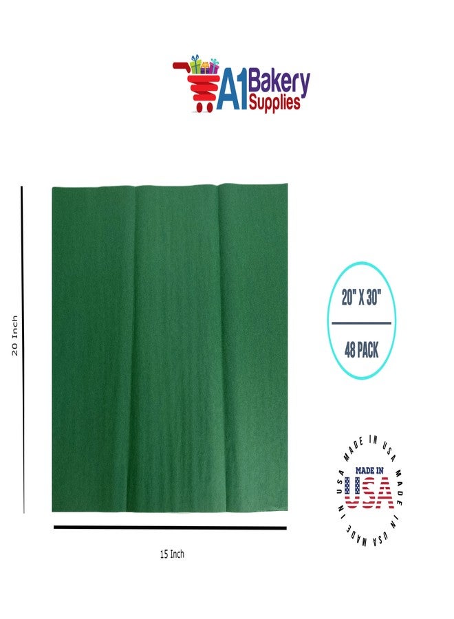 مستلزمات أيه1 باكيري ورق تغليف هدايا أخضر فاخر، مقاس 20 × 30-48 ورقة، من A1BakerySupplies - Image 3